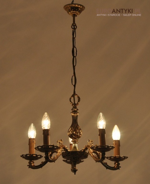 ZLOTY MALY ZYRANDOL DO GANKA HOLU LAZIENKI ANTYK x