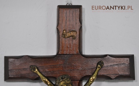 ANTYK DUZY STARY KRZYZ Z JEZUSEM CHRYSTUSEM x