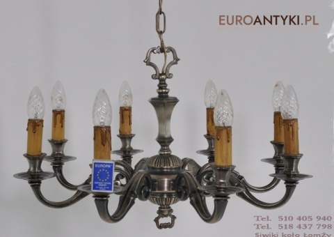 ANTYK STARY MASYWNY SREBRNY ZYRANDOL STARE SREBROx