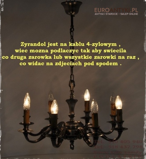 ANTYK STARY MASYWNY SREBRNY ZYRANDOL STARE SREBROx