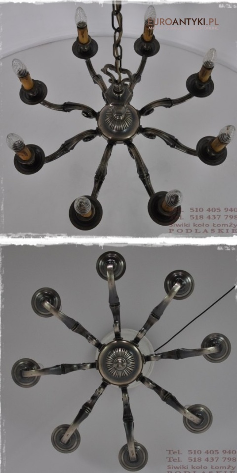 ANTYK STARY MASYWNY SREBRNY ZYRANDOL STARE SREBROx