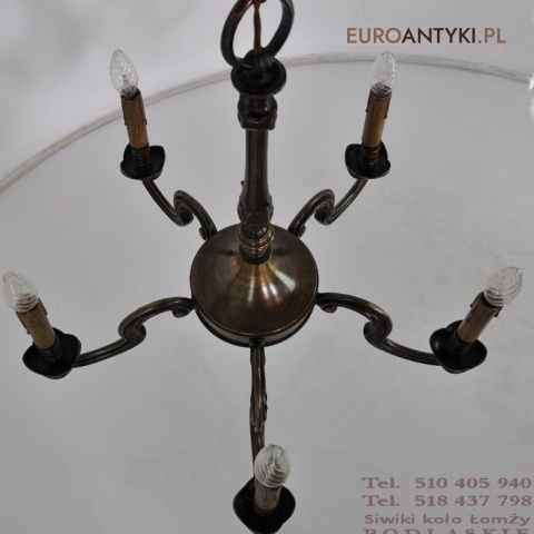 ANTYK STARY SECESYJNY ZYRANDOL Z BRAZU x