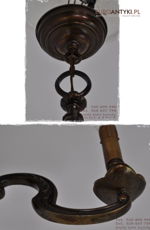 ANTYK STARY SECESYJNY ZYRANDOL Z BRAZU x