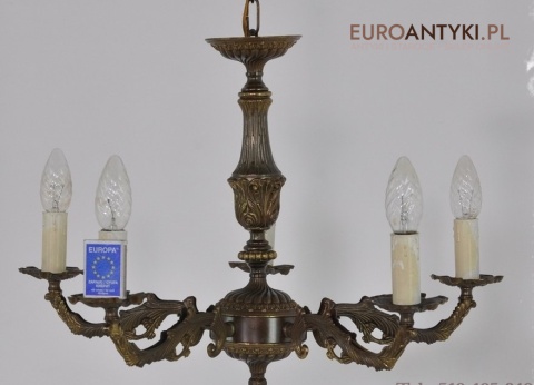 ANTYK STARY ZYRANDOL Z MOSIADZU EMPIR EMPIRE BRAZOWYx