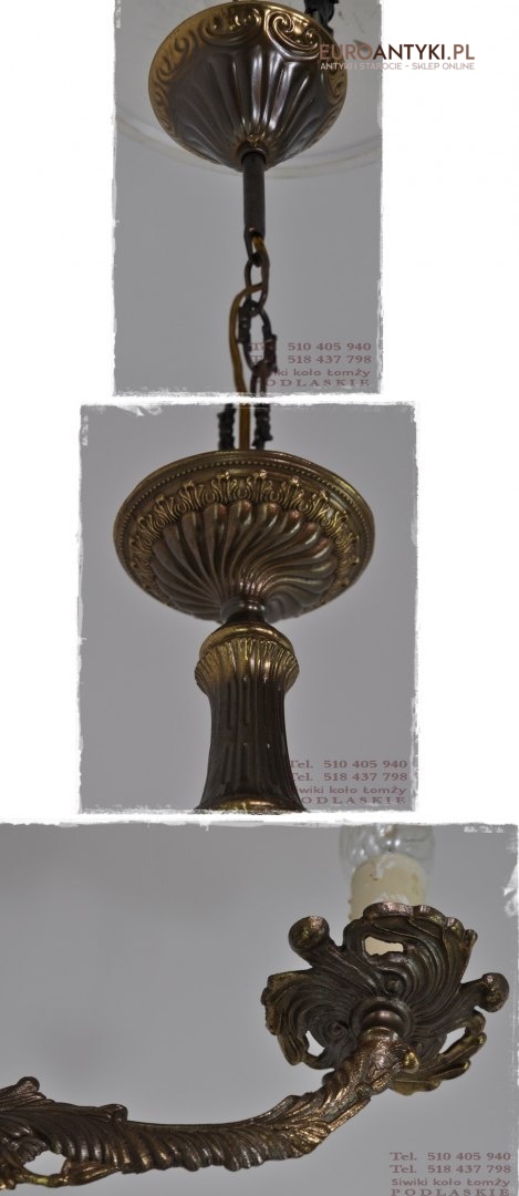 ANTYK STARY ZYRANDOL Z MOSIADZU EMPIR EMPIRE BRAZOWYx