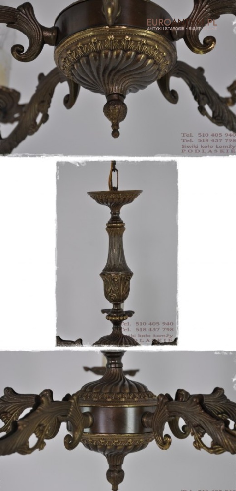 ANTYK STARY ZYRANDOL Z MOSIADZU EMPIR EMPIRE BRAZOWYx