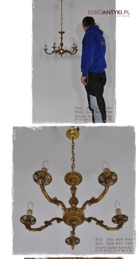 ANTYK STARY ZYRANDOL Z BRAZU EMPIR EMPIRE x