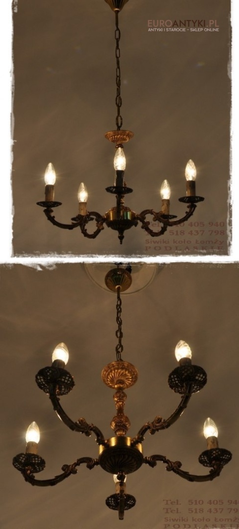 ANTYK STARY ZYRANDOL Z BRAZU EMPIR EMPIRE x