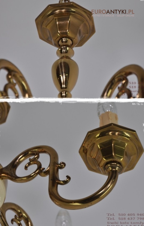 ANTYK STARY ZYRANDOL Z MOSIADZU ZLOTY BLYSZCZACY x