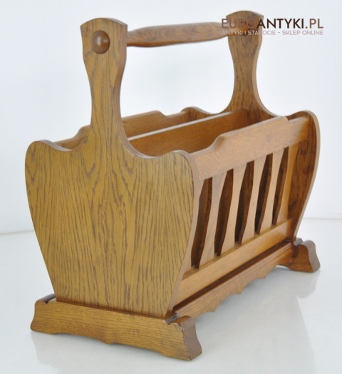 DREWNIANY GAZECIAK GAZETNIK STOJAK NA GAZETY x