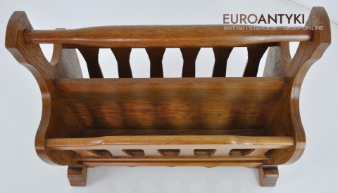 DREWNIANY GAZECIAK GAZETNIK STOJAK NA GAZETY x