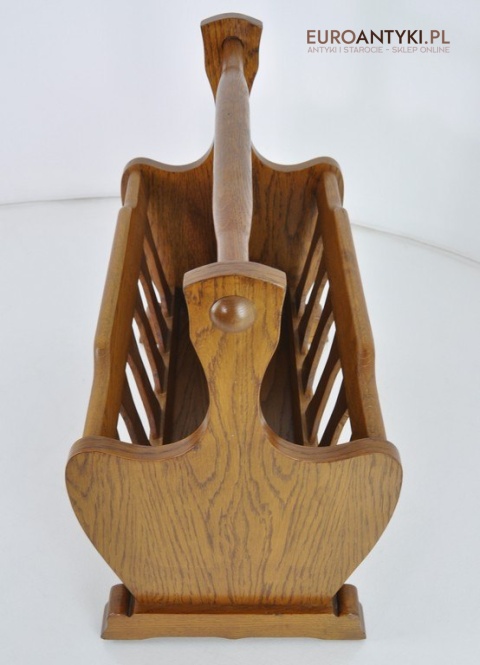 DREWNIANY GAZECIAK GAZETNIK STOJAK NA GAZETY x