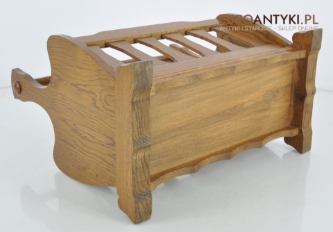 DREWNIANY GAZECIAK GAZETNIK STOJAK NA GAZETY x