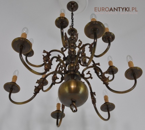 DUZY STARY ZYRANDOL LAMPA SUFITOWA PAJAK Z BRAZU x