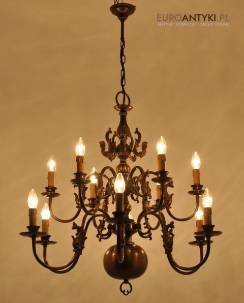 DUZY STARY ZYRANDOL LAMPA SUFITOWA PAJAK Z BRAZU x