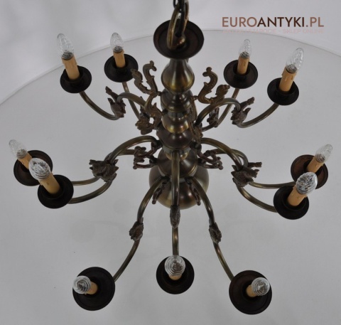 DUZY STARY ZYRANDOL LAMPA SUFITOWA PAJAK Z BRAZU x