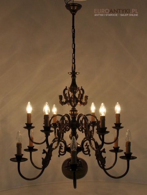 DUZY STARY ZYRANDOL LAMPA SUFITOWA PAJAK Z BRAZU x