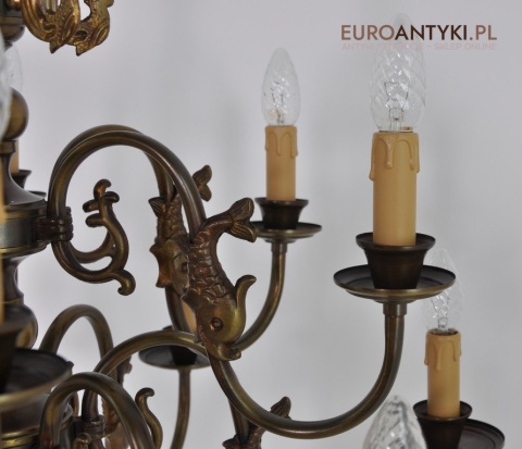 DUZY STARY ZYRANDOL LAMPA SUFITOWA PAJAK Z BRAZU x