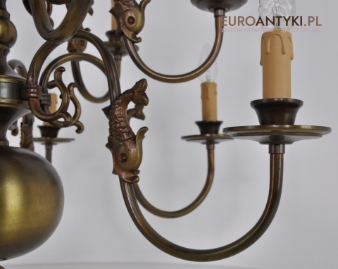 DUZY STARY ZYRANDOL LAMPA SUFITOWA PAJAK Z BRAZU x