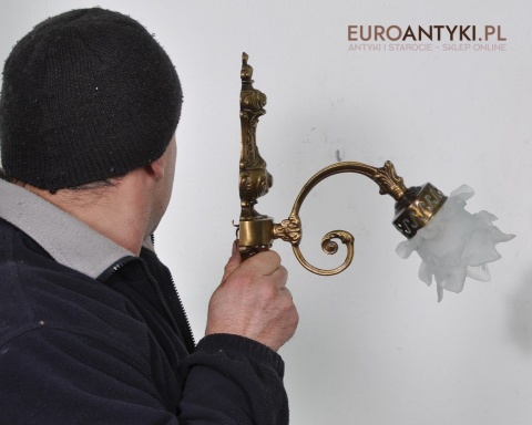 KINKIETY STARE LAMPKI Z KLOSZEM ANTYK LAMPY x