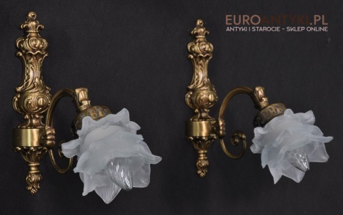 KINKIETY STARE LAMPKI Z KLOSZEM ANTYK LAMPY x