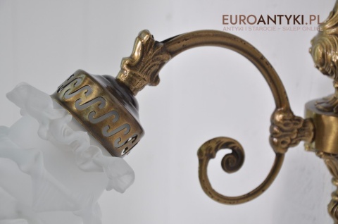 KINKIETY STARE LAMPKI Z KLOSZEM ANTYK LAMPY x