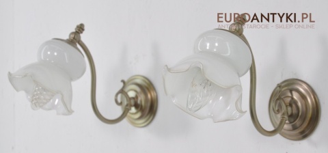 MALE MALUTKIE SREBRNE KINKIETY LAMPY Z KLOSZEM x