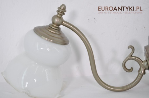 MALE MALUTKIE SREBRNE KINKIETY LAMPY Z KLOSZEM x