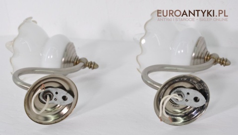 MALE MALUTKIE SREBRNE KINKIETY LAMPY Z KLOSZEM x