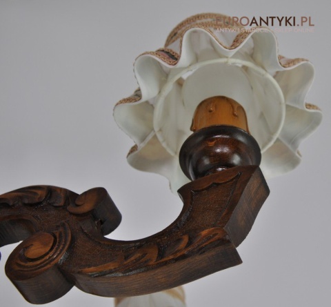 RZEZBIONY ZYRANDOL STARY LAMPA STARA DREWNIANA x