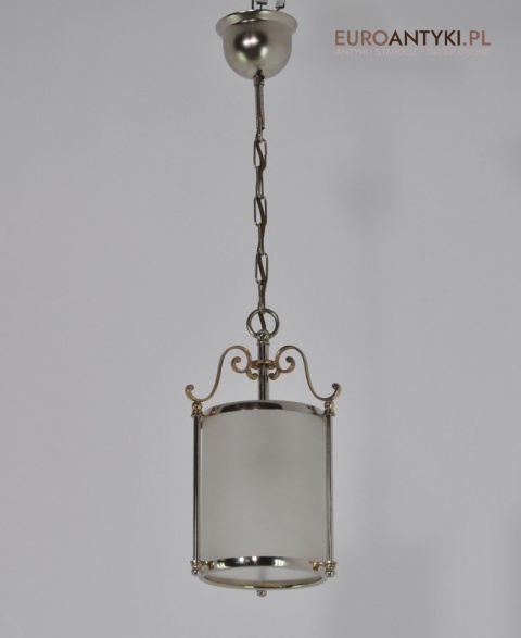 STARA LAMPA LAMPKA ZLOTO SREBRNA SZKLANY WALEC x