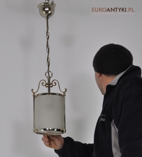 STARA LAMPA LAMPKA ZLOTO SREBRNA SZKLANY WALEC x