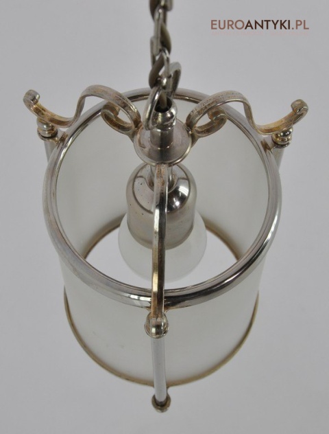 STARA LAMPA LAMPKA ZLOTO SREBRNA SZKLANY WALEC x