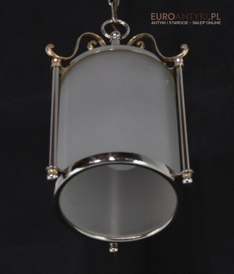 STARA LAMPA LAMPKA ZLOTO SREBRNA SZKLANY WALEC x