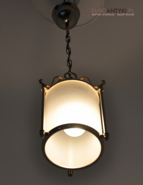 STARA LAMPA LAMPKA ZLOTO SREBRNA SZKLANY WALEC x