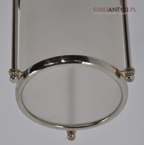 STARA LAMPA LAMPKA ZLOTO SREBRNA SZKLANY WALEC x