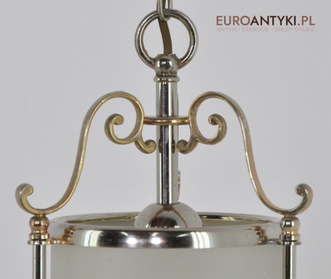 STARA LAMPA LAMPKA ZLOTO SREBRNA SZKLANY WALEC x