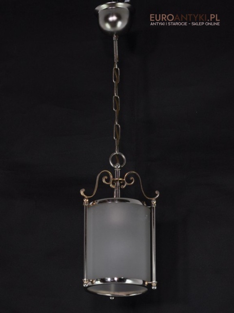 STARA LAMPA LAMPKA ZLOTO SREBRNA SZKLANY WALEC x