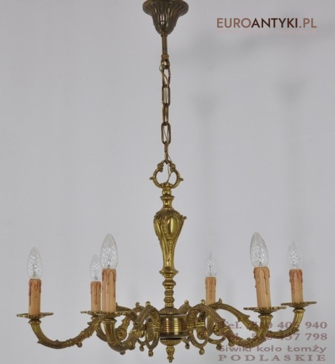 STARY DUZY ZYRANDOL MOSIEZNY BAROK ROKOKO XL