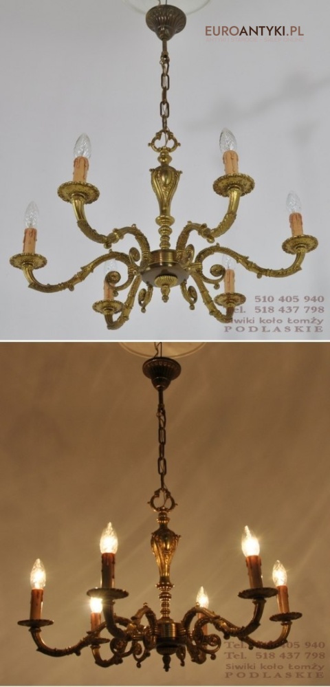 STARY DUZY ZYRANDOL MOSIEZNY BAROK ROKOKO XL