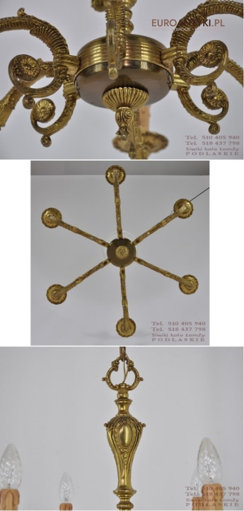 STARY DUZY ZYRANDOL MOSIEZNY BAROK ROKOKO XL