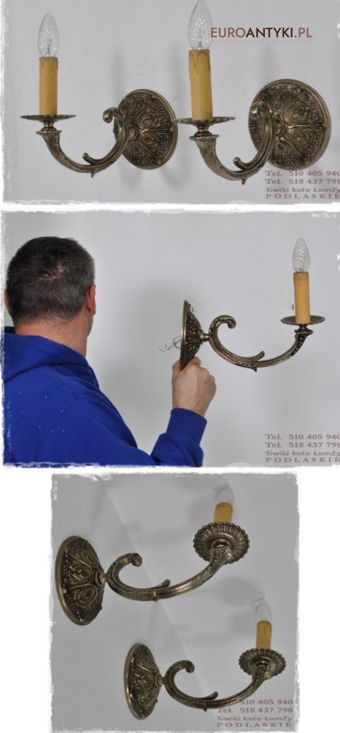 XL DUZE SREBRNE KINKIETY LAMPKI STARE SREBRO x