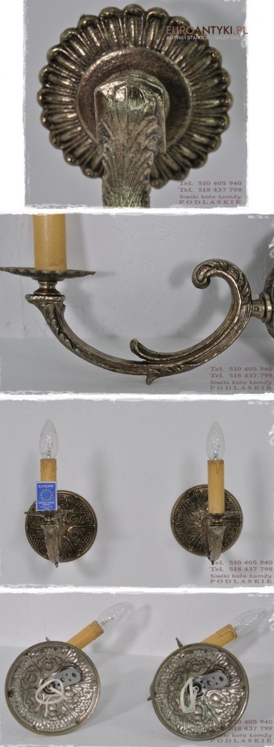XL DUZE SREBRNE KINKIETY LAMPKI STARE SREBRO x