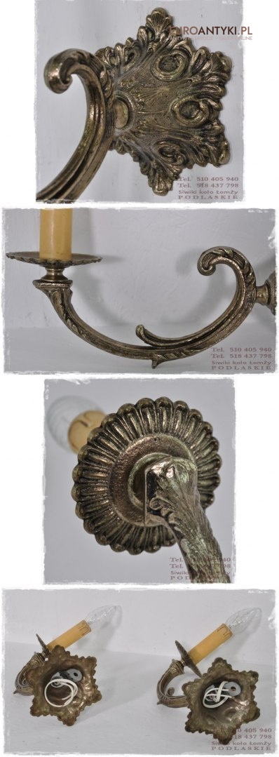 XL SREBRNE DUZE KINKIETY LAMPKI STARE SREBRO x