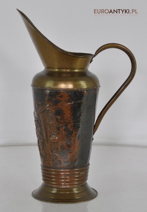 XL STARY POTEZNY DZBAN Z MOSIADZU NACZYNIE ANTYK x