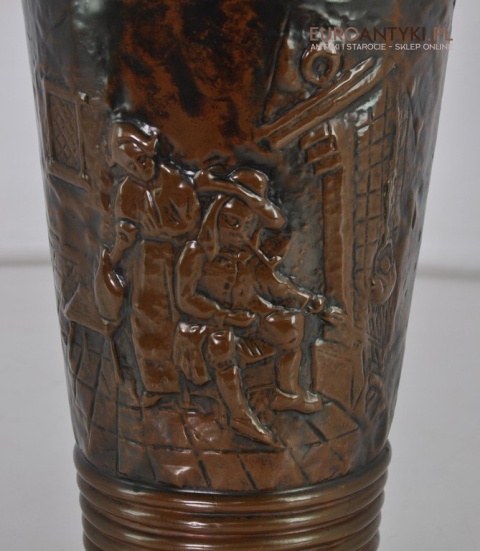 XL STARY POTEZNY DZBAN Z MOSIADZU NACZYNIE ANTYK x