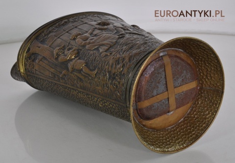 XL STARY POTEZNY DZBAN Z MOSIADZU NACZYNIE ANTYK x