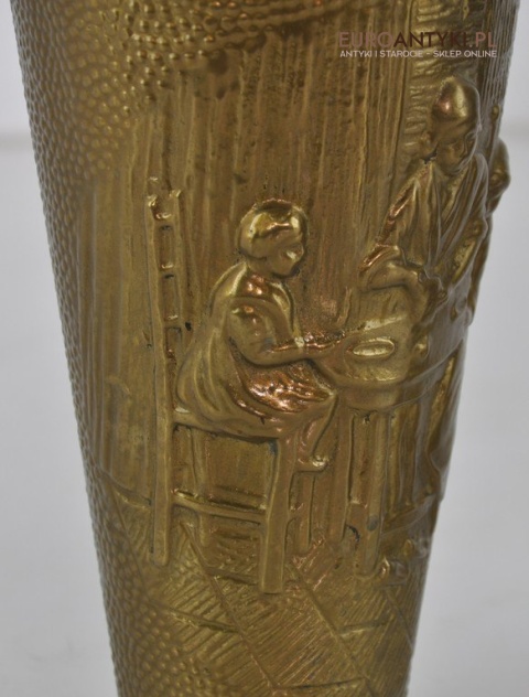 2 STARE SECESYJNE ANTYCZNE TLOCZONE WAZY FLAKONY