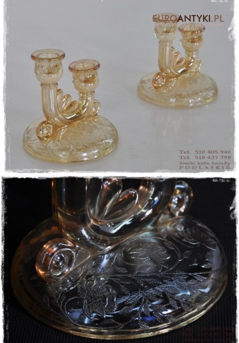 2 STARE SWIECZNIKI OPALIZUJACE SZKLO