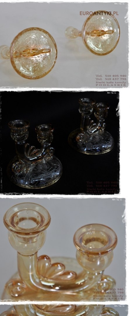 2 STARE SWIECZNIKI OPALIZUJACE SZKLO